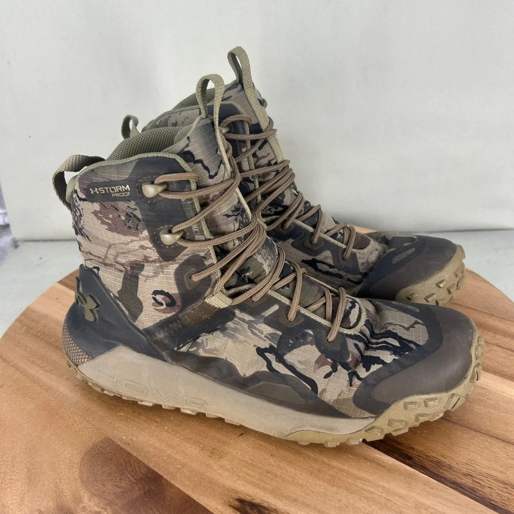 Under Armour HOVR Ridge Storm Proof Camo Hunting Boots 3023105-900 Mens 8 W 9.5